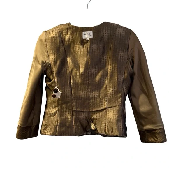 Armani Collezioni - Plaid Virgin Wool Cashmere Blend Jacket Blazer - Size 4 -EUC - Picture 5 of 15